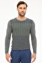 Men's Grey Melange Slim Fit Knitwear Sweater G021GL0TK.000867335