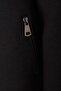 Cj141 Zippered Elastic College Collar Black Men's Coat - 8