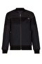 Cj141 Zippered Elastic College Collar Black Men's Coat - 5