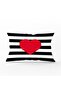 Modern Heart Patterned Digital Printed Decorative Rectangular Pillow Throw Pillow Cover