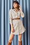 Women's Stone Stamp Shirt Dress ELB-19000953 - 2