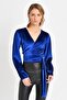 Velvet Wrap Blouse Parliament BDE2509