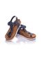 Genuine Leather Dark Blue Women's Sandals - 6