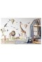 Wall Sticker Set Safari Themed Giraffe Lion and Deer - 2