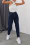 Eva Dark Blue High Waist Lycra Comfortable Mom Jeans - Deldnm - 2