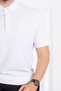 Interview Polo Neck 100% Cotton Textured White T-shirt - 4