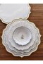 Carved Round 6-Piece Gold American Service - 2