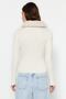 Ecru Polo Collar Faux Fur Detailed Knitwear Sweater Twoaw24Kz00204 - 5