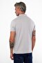 Men's Close-Fitting Basic Polo Neck Short Sleeve Solid Gray T-Shirt - 7