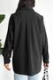 Women's Black New Season Double Pocket Oversize Shirt - 6