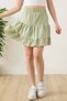 Skirt with Elastic Waist Shorts - 3