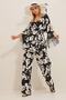 Women's Vanilla Black Tassel Detailed Kimono Jacket Set ALC-X10442 - 5
