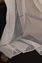 Single Wing Plain Steel Pattern Double Breasted Tulle Curtain with Leaded Skirts and 1-2 Pleats - 3