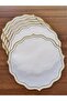 Carved Round 6-Piece Gold American Service