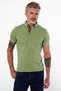 Men's Close-Fitting Basic Polo Neck Short Sleeve Solid Mint T-Shirt - 5