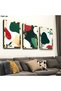 Gold Mirrored Plexi Framed Color Triple Mdf Table Set
