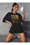 كل شيء على ما يرام تي شيرت مطبوع كبير الحجم كاجوال Boyfirend - 3