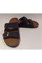 Anatomical Sole Adjustable Double Buckle Birken Model Black Women's Slippers - 5