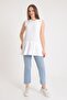 Combed Fabric Pleated Zero Sleeve Underwear Tunic - 2