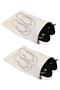 Raw Cloth Organizer Slippers Bag 2 Pieces 30x40 - 2