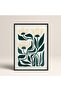 Black Wooden Framed Painting Framed Poster Artistic Modern Wall Decor (Flower225-Black-50X70)