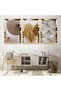 Gold Mirrored Plexi Framed Gold White Color Triple Mdf Table Set - 2