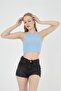 Halter Yaka Fitilli Crop Atlet - 5