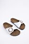Women's Single Buckle Summer Daily Slippers White - 5