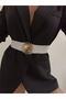 Elastic Women's Belt with Snap Buckle, Jacket Belt, Shirt Belt, Dress Belt