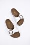 Women's Single Buckle Summer Daily Slippers White - 4