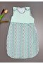Summer and Spring Non-Fiber, Cotton Double Layer Combed Cotton Children's Sleeping Bag 1.0 Tog- Mint Fox - 3
