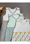 Summer and Spring Non-Fiber, Cotton Double Layer Combed Cotton Children's Sleeping Bag 1.0 Tog- Mint Fox - 5
