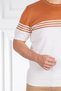 İnterview Wrap O Neck 100% Cotton Brick Color Fine Knitwear T-Shirt - 4