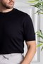 İnterview Wrap O Neck Basic Black Fine Knitwear T-Shirt - 3
