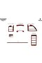 Meriç ®   Mitsubishi Prestige Delux Front Torpedo Finish Mahogany 8 Piece 08-10 - 2