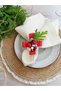 Silver Christmas Pine Branched 6-Piece Napkin Ring - 3