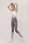 High Waist Strict Purple Bermuda Capri Yoga Tights - 5