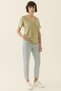 Billys Regular Fit U Neck Standard Size Light Khaki Color Women's T-Shirt - 2