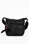 Women's 8 Compartment Crinkle Cross Shoulder Strap Bag & Casual Black Bag - 2