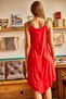 Women's Red Ethnic Strappy Asymmetrical Dress ELB-19000612 - 4