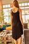 Women's Black Ethnic Strappy Asymmetrical Dress ELB-19000612 - 4