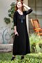 Women's Black Hidden Pocket Oversize Casual Dress C10160000EL97767 - 3