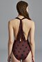 Chocolate Polka Foxy Swimsuit - 4