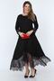 Black Lace Detailed Plus Size Knitted Dress - 7