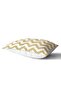 Zigzag Gold Embossed Patterned Modern Designed Rectangular Pillow Throw Pillow Cover - 2