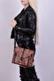 حقيبة كتف نسائية منقوشة باللون الأحمر 843 - 3