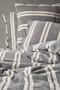 Heritage 100% Cotton Single Washable Yarn Paint Striped Duvet Set Anthracite - 2