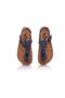 Genuine Leather Dark Blue Women's Sandals - 5