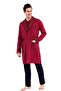 5-Piece Dowry Men's Pajamas Röbdoşambır Set - Claret Red