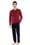 5-Piece Dowry Men's Pajamas Röbdoşambır Set - Claret Red - 2